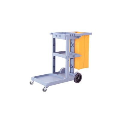 Commercial Janitorial Janitor cart with Vinyl Bag Gray